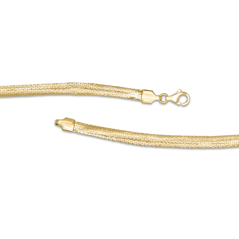 Solid Mesh Chain Necklace in 10K Gold - 18"
