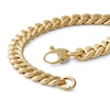 Thumbnail Image 2 of Made in Italy Reversible 6.5mm Textured Cuban Curb Chain Bracelet in 10K Hollow Gold - 7.5&quot;