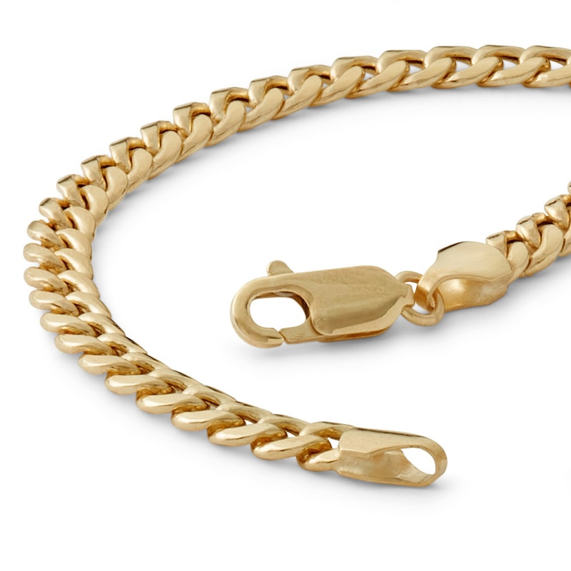 Main Image 5 of 10K Semi-Solid Gold Miami Curb Chain Bracelet - 7&quot;