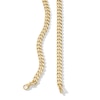 Thumbnail Image 3 of Made in Italy Reversible 5.2mm Textured Curb Chain Necklace in 10K Hollow Gold - 20&quot;