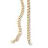 Thumbnail Image 4 of 10K Hollow Gold Reversible Textured Curb Chain Made in Italy - 20&quot;