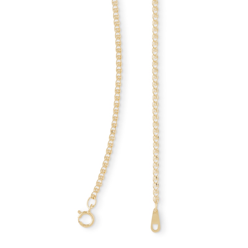 Main Image 2 of 10K Hollow Gold Tight Curb Chain - 20&quot;