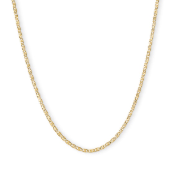 040 Gauge Valentino Chain Necklace in 10K Hollow Gold - 26"