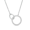 Thumbnail Image 0 of Cubic Zirconia Interlocking Circles Necklace in Sterling Silver