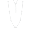 Thumbnail Image 1 of Cubic Zirconia Station Necklace in Sterling Silver - 28&quot;