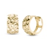 Thumbnail Image 0 of 9mm Diamond-Cut Huggie Hoop Earrings in 10K Gold