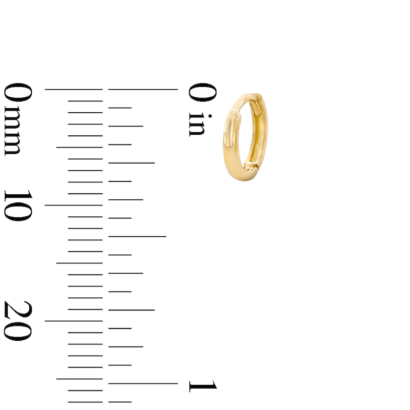 Main Image 4 of 10K Solid Gold Huggie Hoops