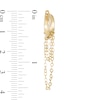 Thumbnail Image 1 of Double Strand Chain Drop 12mm Huggie Hoop Earrings in 10K Gold