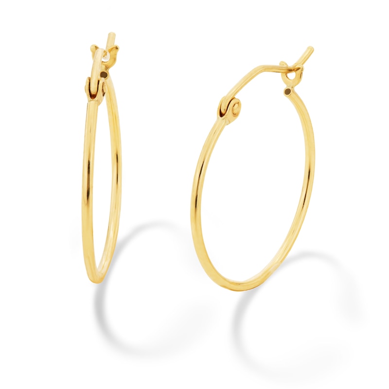 Main Image 1 of 20mm Hoop Earrings in 10K Tube Hollow Gold