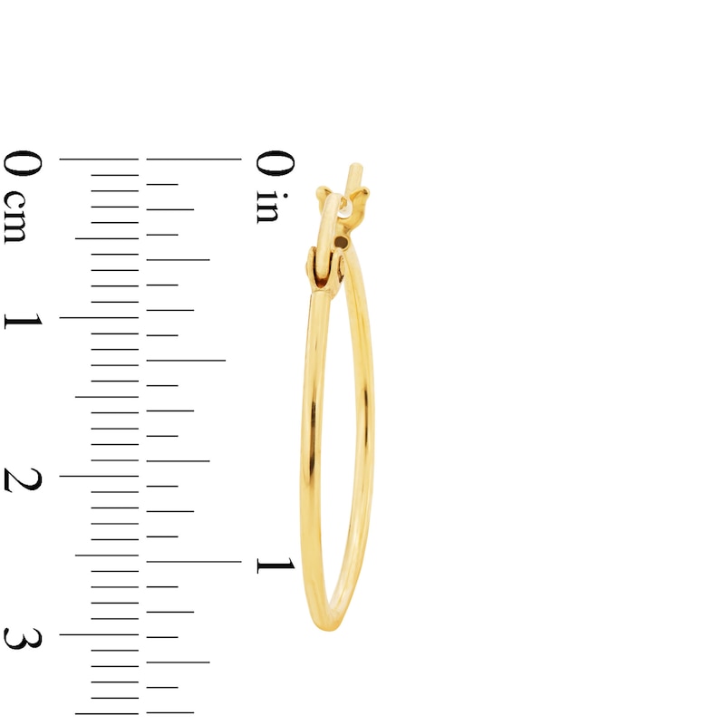 Main Image 3 of 20mm Hoop Earrings in 10K Tube Hollow Gold