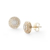 Thumbnail Image 1 of 1/2 CT. T.W. Diamond Double Frame Stud Earrings in 10K Gold