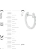 Thumbnail Image 3 of 1/5 CT. T.W. Diamond Solitaire Stud and 9.5mm Huggie Hoop Earrings Two Pair Set in Sterling Silver