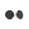 Thumbnail Image 1 of 10mm Black Cubic Zirconia Solitaire Stud Earrings in 14K Gold