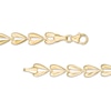 Thumbnail Image 1 of Hollow Split Hearts Stampato Bracelet in 10K Gold - 7.5"