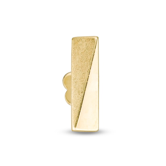 019 Gauge Geometric Bar Cartilage Barbell in 14K Gold