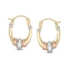 Thumbnail Image 0 of Child's Oval Hoop Earrings in 10K Stamp Hollow Tri-Tone Gold
