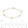 Thumbnail Image 2 of Child's Freshwater Cultured Pearl Flower Station Bracelet in 10K Gold - 6.5&quot;