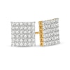 Thumbnail Image 0 of 1 CT. T.W. Composite Square Diamond Stud Earrings in 10K Gold