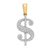 Thumbnail Image 1 of 1/8 CT. T.W. Diamond Dollar Sign Charm in 10K Gold