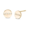 Thumbnail Image 0 of Cubic Zirconia Button Stud Earrings in 10K Gold