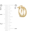 Thumbnail Image 1 of Made in Italy 10mm Triple Hoop Earrings in 10K Gold