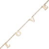 Thumbnail Image 0 of Made in Italy Child's "LOVE" Station Bracelet in 10K Gold - 6.5"