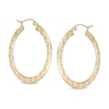 Thumbnail Image 1 of 24mm Diamond-Cut Stars Flat Hoop Earrings in 10K Tube Hollow Gold