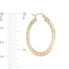 Thumbnail Image 2 of 24mm Diamond-Cut Stars Flat Hoop Earrings in 10K Tube Hollow Gold