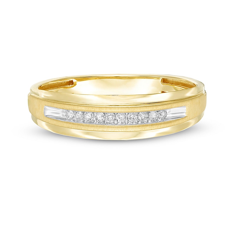 Main Image 4 of 1/10 CT. T.W. Diamond Wedding Band in 10K Gold