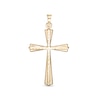 Thumbnail Image 1 of Diamond-Cut Thin Cross Charm in 10K Stamp Hollow Gold