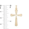 Thumbnail Image 2 of Diamond-Cut Thin Cross Charm in 10K Stamp Hollow Gold