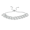 Thumbnail Image 0 of Cubic Zirconia 10mm Curb Chain Bolo Bracelet in Sterling Silver - 9"