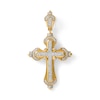 Thumbnail Image 1 of 1/2 CT. T.W. Diamond Mechanical-Style Cross Charm in 10K Gold