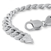 Thumbnail Image 2 of 1/6 CT. T.W. Diamond Curb Chain Bracelet in Sterling Silver - 8.5&quot;