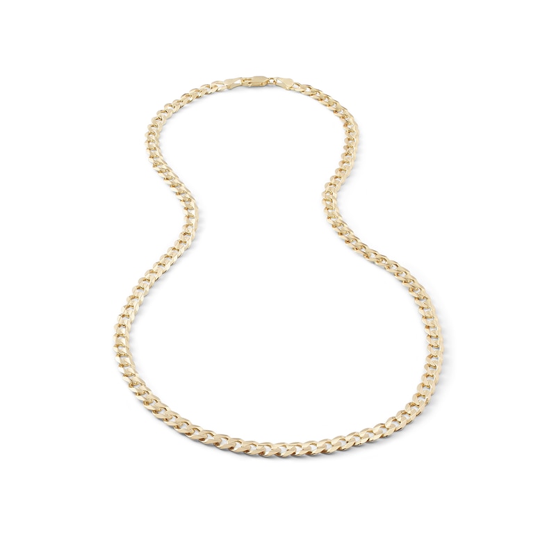 145 Gauge Solid Cuban Curb Chain Necklace in 10K Gold - 20