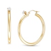 Thumbnail Image 0 of 10K Tube Hollow Gold CZ Polished Hoops