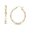 Thumbnail Image 0 of 30mm Twist Tube Hoop Earrings in 10K Gold