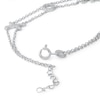 Thumbnail Image 2 of Cubic Zirconia &quot;XO&quot; Double Chain Bracelet in Sterling Silver - 8&quot;