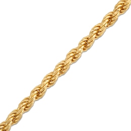 Made in Italy 120 Gauge Rope Chain Bracelet in Solid Sterling Silver with 10K Gold Plate - 9&quot;