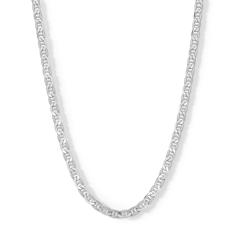 Main Image 1 of 100 Gauge Solid Mariner Chain Necklace in Sterling Silver - 22&quot;