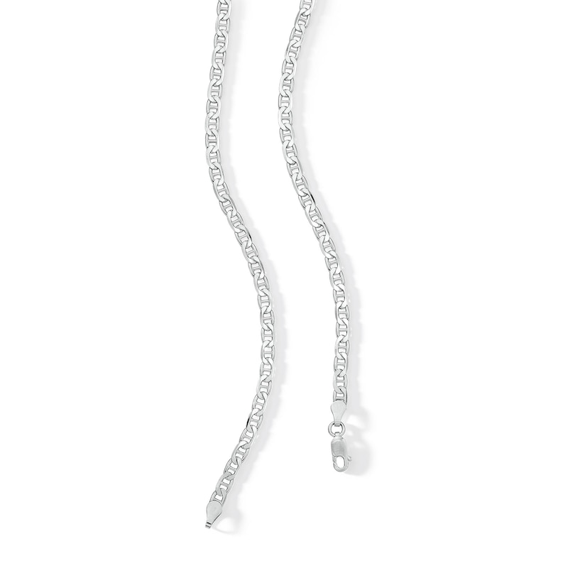 Main Image 3 of 100 Gauge Solid Mariner Chain Necklace in Sterling Silver - 22&quot;