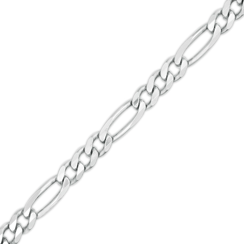 120 Gauge Solid Figaro Chain Bracelet in Sterling Silver - 7.5"
