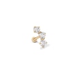 Thumbnail Image 1 of 14K Tube Gold CZ Crawler-Style Stud - 18G 5/16&quot;