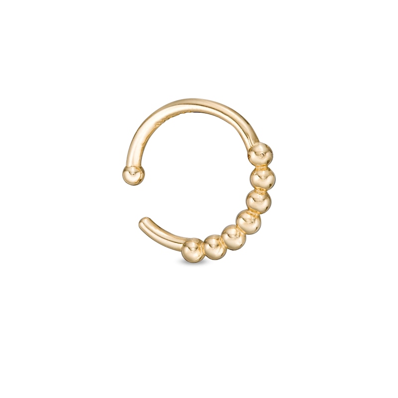 Main Image 1 of 020 Gauge Beaded Nose Ring in 10K Gold - 5/16&quot;