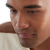 Thumbnail Image 3 of 14K Semi-Solid Gold CZ Bezel L-Shape Nose Ring - 20G 1/4&quot;