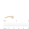 Thumbnail Image 5 of 14K Semi-Solid Gold CZ Bezel L-Shape Nose Ring - 20G 1/4&quot;