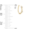 Thumbnail Image 2 of 10K Solid Gold CZ and Bead Nose Hoop - 20G 5/16&quot;