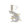 Thumbnail Image 0 of 1/3 CT. T.W. Diamond Shark Necklace Charm in 10K Gold