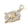 Thumbnail Image 3 of Diamond Accent Beaded Compass Necklace Charm in Sterling Silver with 14K Gold Plate