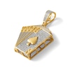 Thumbnail Image 2 of 1/6 CT. T.W. Diamond &quot;Full House&quot; of Cards Necklace Charm in Sterling Silver with 14K Gold Plate